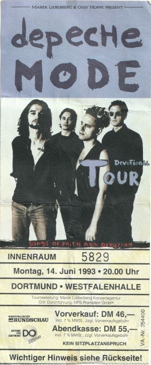 1993-06-14 Westfallenhalle, Dortmund, Germany - Ticket Stub 1.jpg